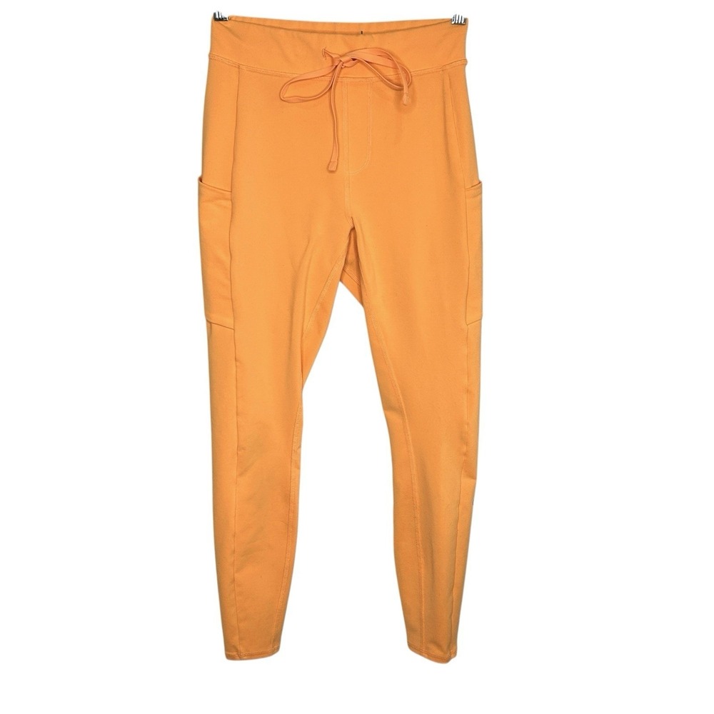 Alo Yoga 7/8 Checkpoint Tie Front Leggings‎ XS Active Outdoor Workout Gym Orange